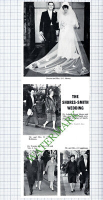 9678) Dr John Gresham Shores Miss Joan Smith Cottingham Cappleman 1967 Cutting
