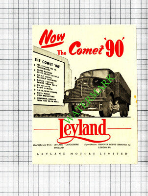Leyland Comet 90 Small Advert - 1951 Cutting