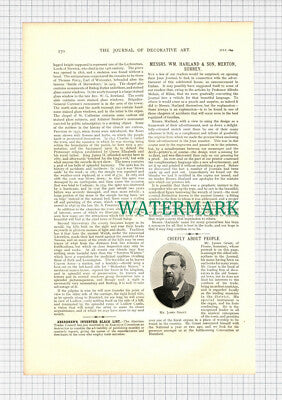 X1166) James Grant Frome Somerset Harland & Son Merton Surrey 1899 Cutting