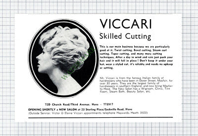 C6218) VICCARI Hair Hairdressers Hove - 1965 Cutting