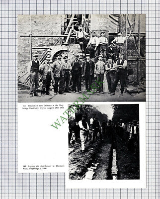 9396) Weybridge Electricity Works Chimney Ellesmere Road - Cutting