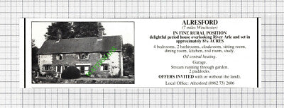 Alresford House Sale Advert - 1980 Cutting