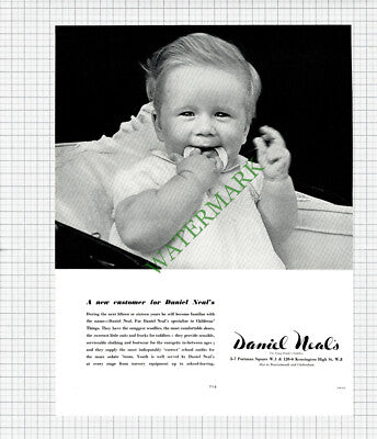 X1992) DANIEL NEAL NEAL'S Children's Clothing ADVERT - 1948 Cutting