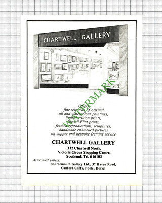 Chartwell Gallery Southend Essex Advert - 1983 Cutting