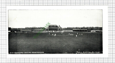 Old Trafford Cricket Ground Manchester - c.1895 Cutting / Print