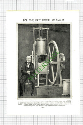 First British Steamer COMET Engineer John Robinson - c.1940s Cutting