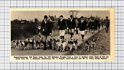C2440) Old Berkeley Beagles Hunt Bill Parry Viney Knight - 1970 Cutting