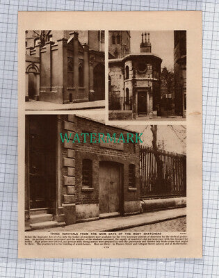 (8740) Body Snatchers Watch House Giltspur Street London - c.1925 Book Print
