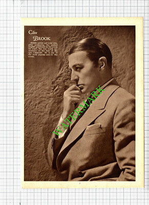 Ricardo Cortez Actor / Clive Brook - 1930s Book Print