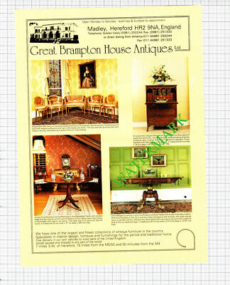 Great Brampton House Antiques Madley Hereford Advert - 1991 Cutting