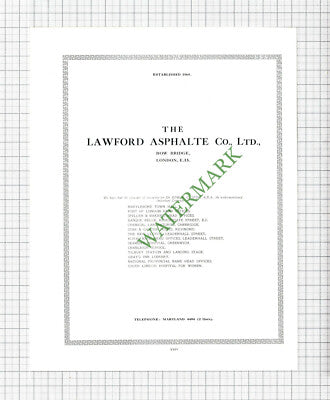 Goodlass Wall & Co / Lawford Asphalte Co London Edwin Cooper - c.1931 Book Print