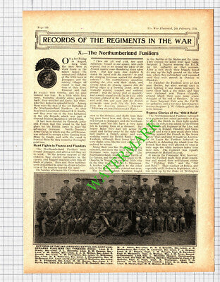 The Northumberland Fusiliers 24th Dalzell Loverock McBrearty WW1 - 1916 Article