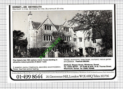 Chalfont St Peter / Weymouth Dorset House Sale Advert - 1980 Cutting