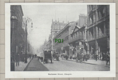 C1376) Buchanan Street Glasgow - c.1900 Paper Cutting
