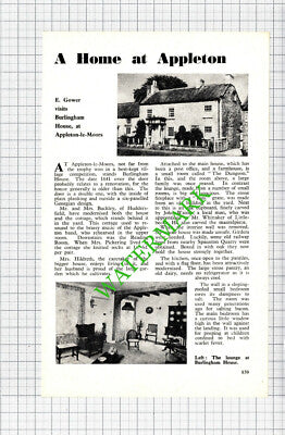 Burlingham House Appleton-le-Moors Mr & Mrs Buckley Hildreth - 1964 Cutting