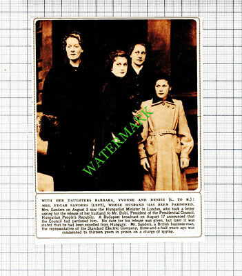 Mrs Edgar Sanders Standard Electric Company Yvonne Denise Barbara - 1953 Cutting