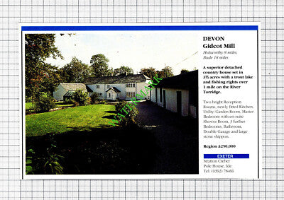 Gidcot Mill Devon House Sale Advert - 1991 Cutting