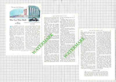 Volkswagen Wolfsburg Germany Heinz Nordhoff - 1954 Article