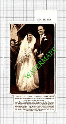 All Saints Church Kirtling Lady Mary Cambridge Peter Whitley -1950 Small Cutting
