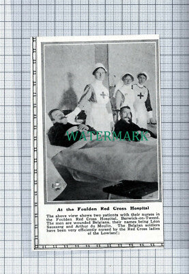 C4717) Foulden Red Cross Hospital Berwick Leon Sausserg Arthur du Moulin - 1915