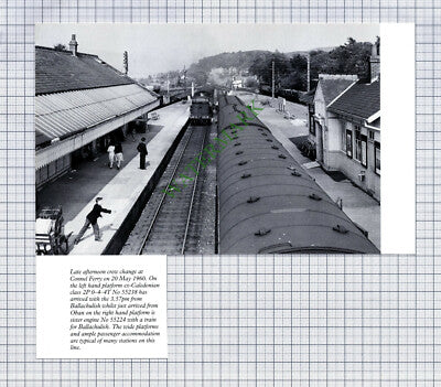 9934) Connel Ferry Railway Station - 1990s Cutting / Print