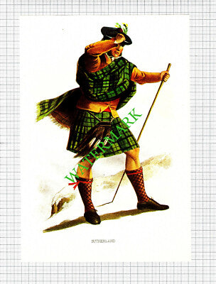 SUTHERLAND Scottish Clans - c.1980 Book Print