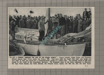 C3372) Franco Cressini Guido Fattur Francesco Bisiach FRANCO 598 - 1950 Clip