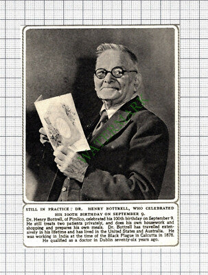 C8131) Dr Henry Bottrell Pimlico - 1952 Cutting