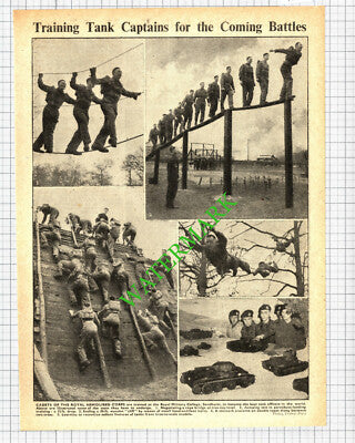 Royal Armoured Corps Royal Military College Sandhurst WW2 -1943 Cutting