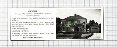 Shenfield Essex House Sale Advert - 1964 Cutting