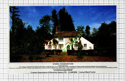 Flexham Park Petworth Sussex House Sale Advert - 1988 Cutting