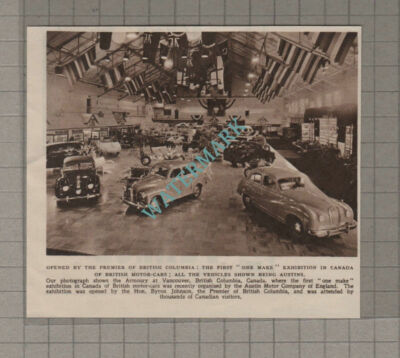 C3236) Austin Cars At The Armoury At Vancouver Exhibition - 1951 Clip