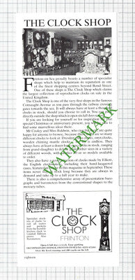 The Clock Shop Frinton Essex Mr Cooley Mrs Baldwin - 1989 Cutting