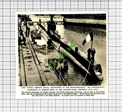 Submarine LA SIBYLLE Sportsman - 1952 Cutting