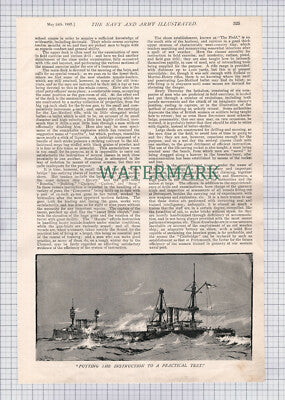 X1659) HMS CAMBRIDGE Gunnery School At Devonport - 1897 Article