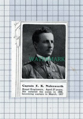 C4795) Captain E K Molesworth Royal Engineers - 1915 SMALL Clip
