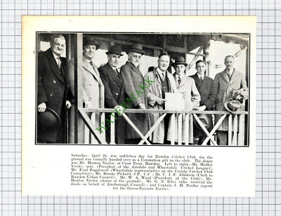 Rawdon Cricket Club Hedley Verity Popplewell Heaton Naylor Pardoe 1937 Cutting