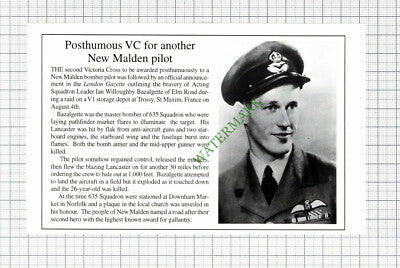Squadron Leader Ian Willoughby Bazalgette New Malden - Cutting