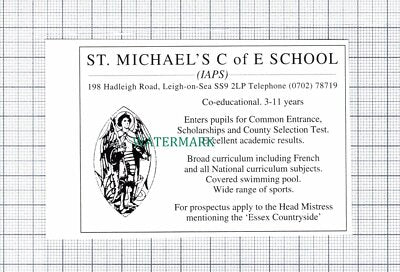 C5952) St Michael's School Leigh On Sea Advert - 1994 Small Cutting