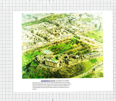 Ely Cathedral / Edinburgh Castle Aerial View c.1990s Cutting / Print