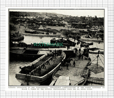 C5514) SS RIVER CLYDE Ship Dardanelles World War One - c.1918 Cutting
