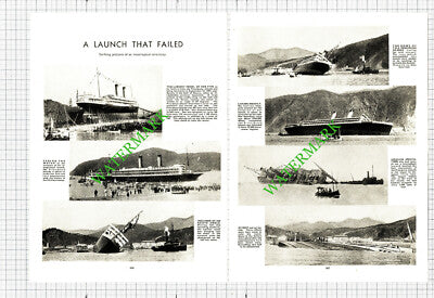 Principessa Jolanda Ship Launch - 1930s 2-Part Cutting