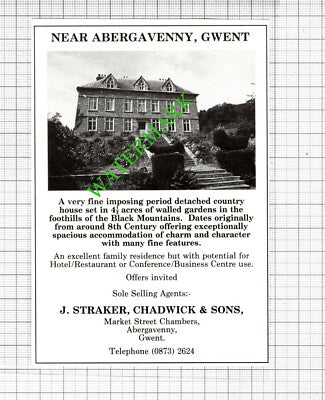 Glenmore Charlottesville Virginia USA / Abergavenny Gwent Advert - 1988 Cutting