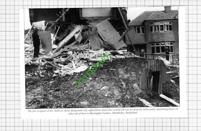 Suffolk Street Sunderland World War Two / Huntingdon Gdns Humbledon - Cutting