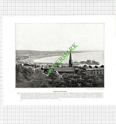 Weston Super Mare / Leamington Bridge - c.1900 Book Print
