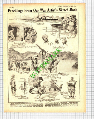 Mr C M Sheldon World War One Artist WW1 - 1918 Cutting / Print