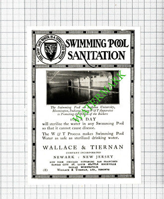Wallace & Tiernan Newark Swimming Pool Indiana University -1926 Small Cutting