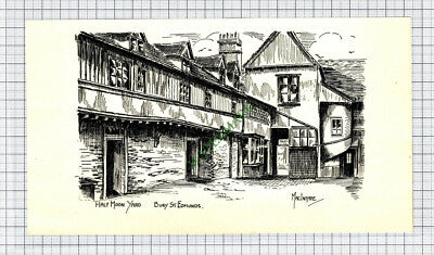 Half Moon Yard Bury St Edmunds - c.1946 Small Print