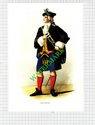 MACINTIRE MAC INTIRE Scottish Clans - c.1980 Book Print