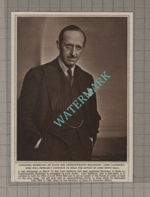 C3603) Lord Salisbury Secretary Of State Commonwealth Relations - 1952 Clip